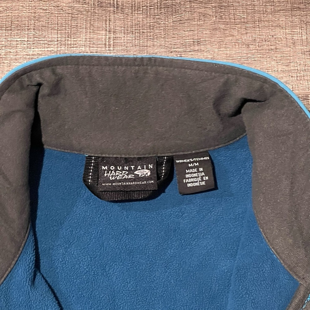 Mountain Hardwear Blue/ Teal Full Zip Softshell Jacket Women's Medium - Picture 5 of 7